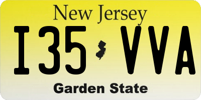 NJ license plate I35VVA