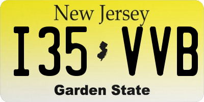 NJ license plate I35VVB