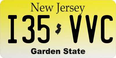 NJ license plate I35VVC