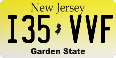 NJ license plate I35VVF