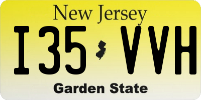 NJ license plate I35VVH