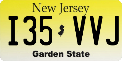 NJ license plate I35VVJ