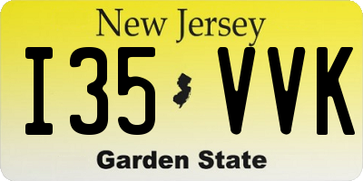 NJ license plate I35VVK