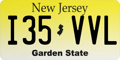 NJ license plate I35VVL