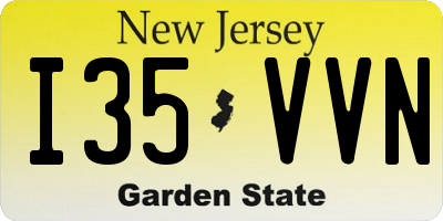 NJ license plate I35VVN
