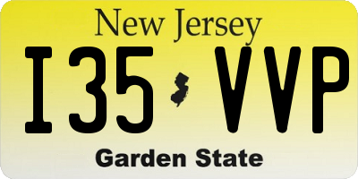 NJ license plate I35VVP