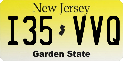 NJ license plate I35VVQ