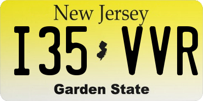 NJ license plate I35VVR