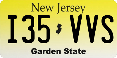 NJ license plate I35VVS