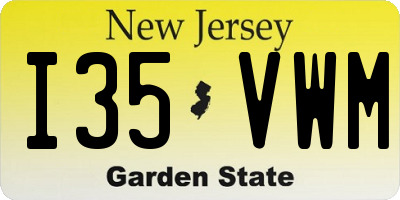 NJ license plate I35VWM