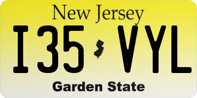 NJ license plate I35VYL