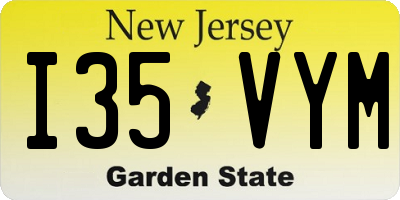 NJ license plate I35VYM
