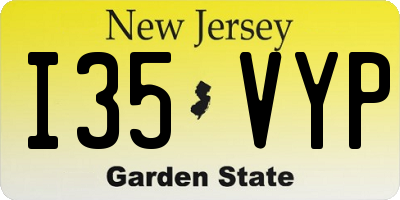 NJ license plate I35VYP