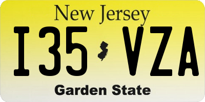 NJ license plate I35VZA