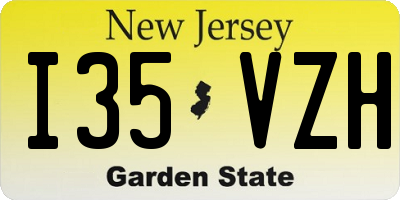 NJ license plate I35VZH