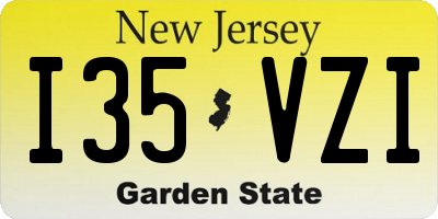 NJ license plate I35VZI