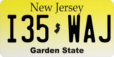NJ license plate I35WAJ