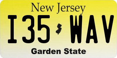 NJ license plate I35WAV