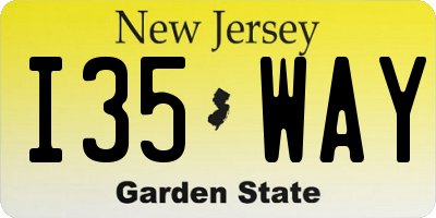 NJ license plate I35WAY