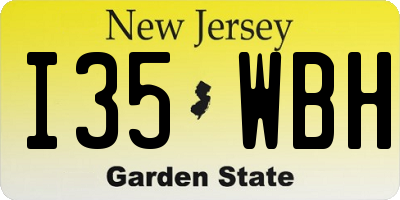 NJ license plate I35WBH