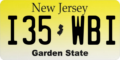 NJ license plate I35WBI