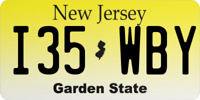 NJ license plate I35WBY