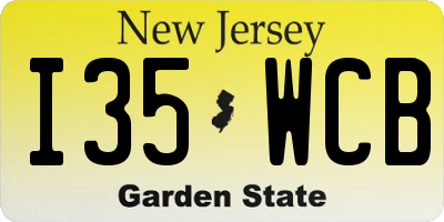 NJ license plate I35WCB