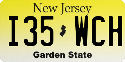 NJ license plate I35WCH