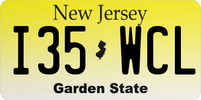 NJ license plate I35WCL