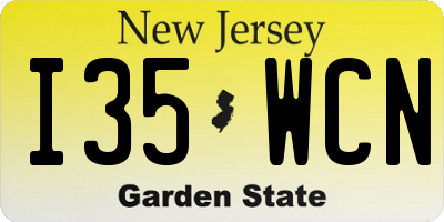 NJ license plate I35WCN