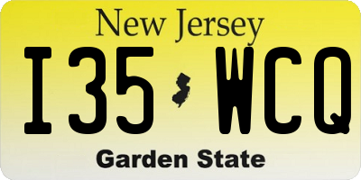 NJ license plate I35WCQ