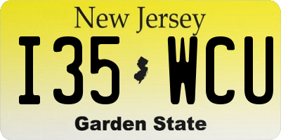 NJ license plate I35WCU