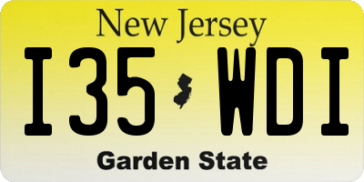 NJ license plate I35WDI