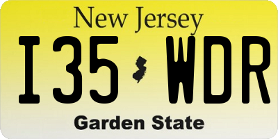 NJ license plate I35WDR
