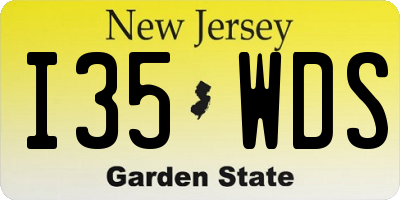 NJ license plate I35WDS
