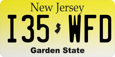 NJ license plate I35WFD