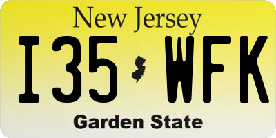 NJ license plate I35WFK