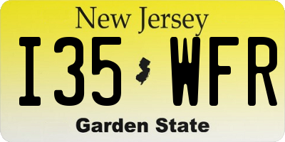 NJ license plate I35WFR