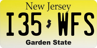 NJ license plate I35WFS