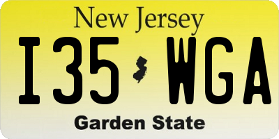 NJ license plate I35WGA