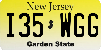 NJ license plate I35WGG