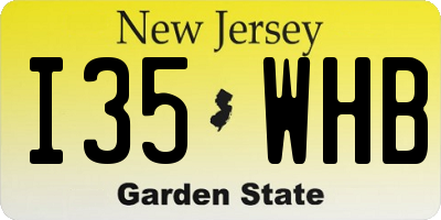 NJ license plate I35WHB