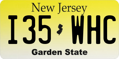 NJ license plate I35WHC