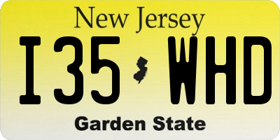 NJ license plate I35WHD