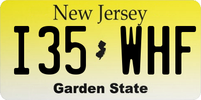 NJ license plate I35WHF
