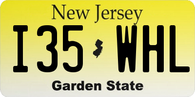 NJ license plate I35WHL
