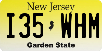 NJ license plate I35WHM