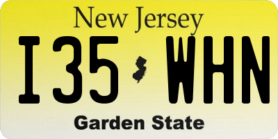NJ license plate I35WHN