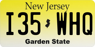 NJ license plate I35WHQ