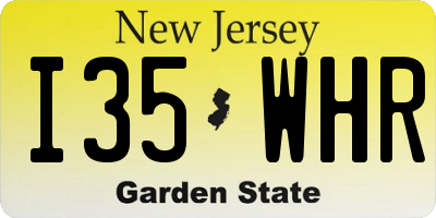 NJ license plate I35WHR